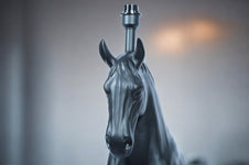 Royal Black Horse Table Lamp - Handmade Stories