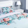 Soft Blue Flower Bedding - Duvet Cover Set - Handmade Stories