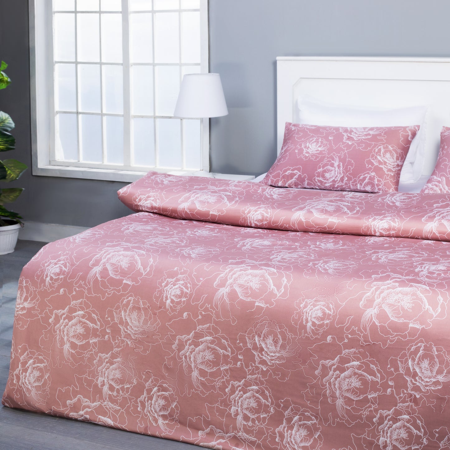 Pink Floral Duvet Cover Set