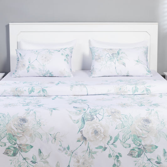 White and Green Tree Duvet Cover Set