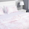 Soft Pink Leaf Print Duvet Cover