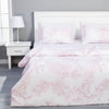 Soft Pink Leaf Print Duvet Cover