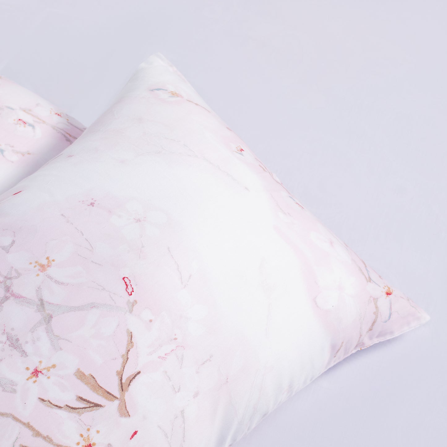 Soft Pink Leaf Print Duvet Cover