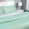 Modern Green Houndstooth Pattern Duvet Cover