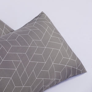 Gray Geometric Duvet Cover Set - Handmade Stories