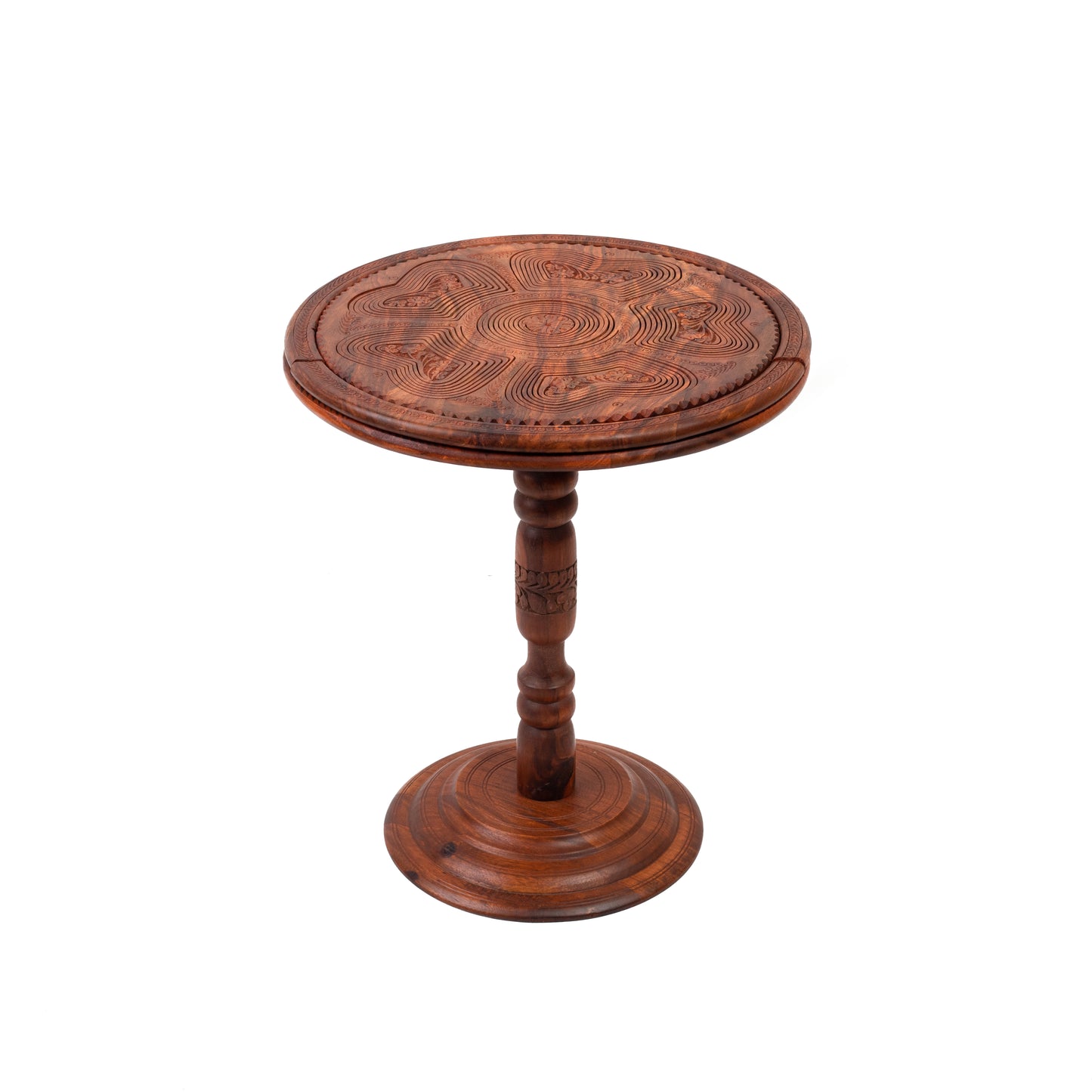 Handcrafted three in one wooden sidetable