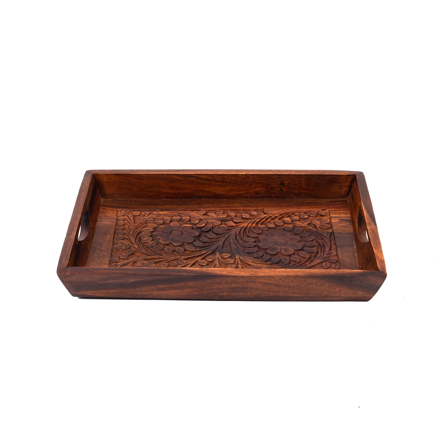 3-Piece Rectangular Wooden Serving Tray Set