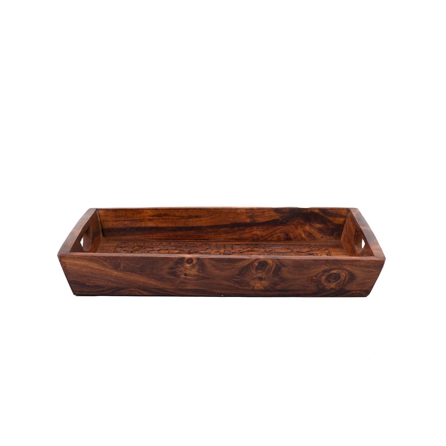 3-Piece Rectangular Wooden Serving Tray Set