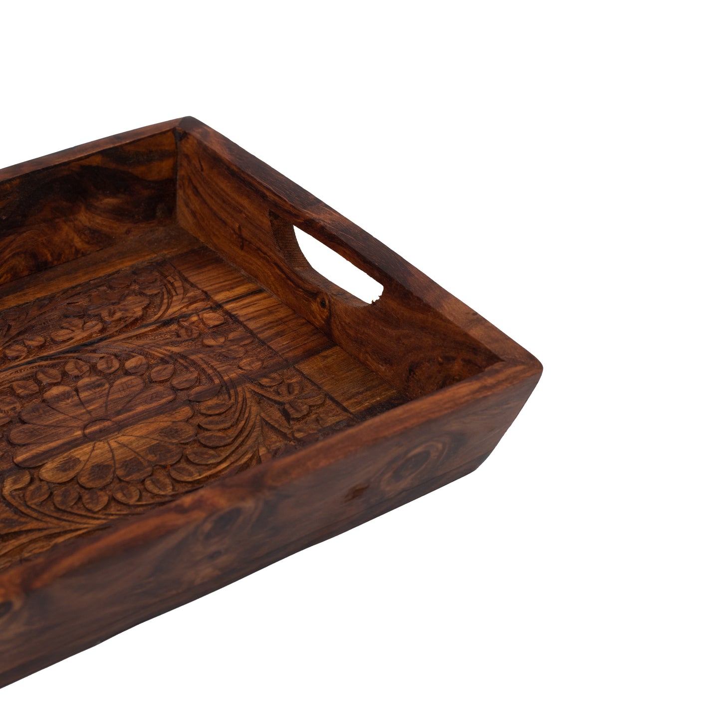 3-Piece Rectangular Wooden Serving Tray Set