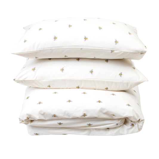 Fresh and Fun Bee-Patterned Fitted Sheet Set