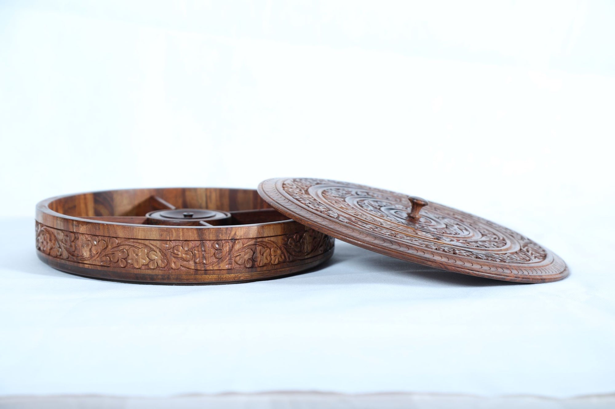 Wooden Dry Fruit Serving Platter - Handmade Stories