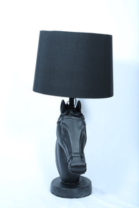 Royal Black Horse Table Lamp - Handmade Stories