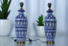 Blue Pottery Lamp ( set of 2)