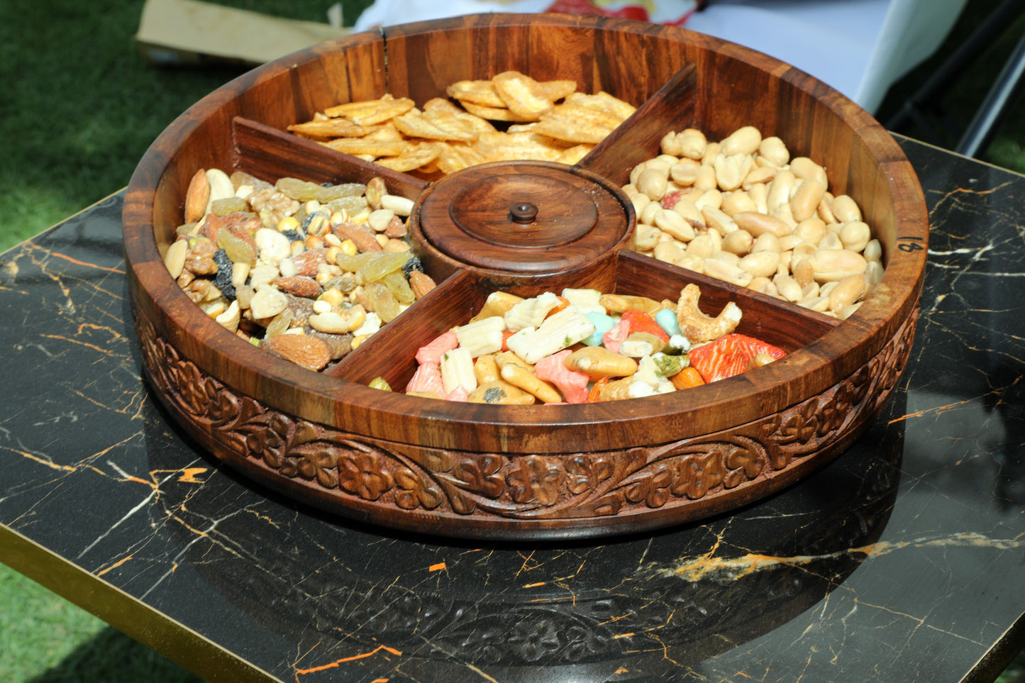 Wooden Dry Fruit Serving Platter