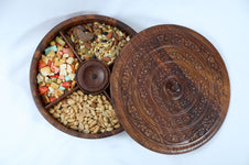 Wooden Dry Fruit Serving Platter - Handmade Stories