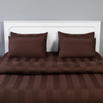 Cozy Chocolate Brown Cotton Duvet Cover Set - Handmade Stories