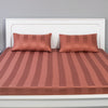 Pink Wide Stripe Bed Sheet Set