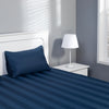 Navy Blue Cotton Sheet Set with 2 Pillowcases