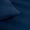 Navy Blue Cotton Fitted Sheet Set with Pillowcases - Handmade Stories