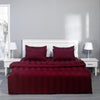 Premium Quality Bed Sheet With Flat Sheet (Maroon) - Handmade Stories