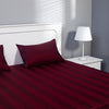 Wine Red Fitted Sheet and Pillowcase Set - Handmade Stories