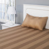 Premium Quality Bed sheet (Mud Brown with Wide Stripes) - Handmade Stories