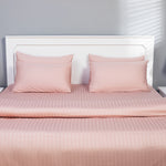 Pink Satin with Crisp Piping - Duvet Cover Set - Handmade Stories