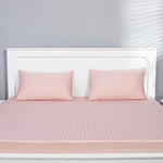 Pink Trimmed Cotton Fitted Sheet Set with Pillowcases - Handmade Stories