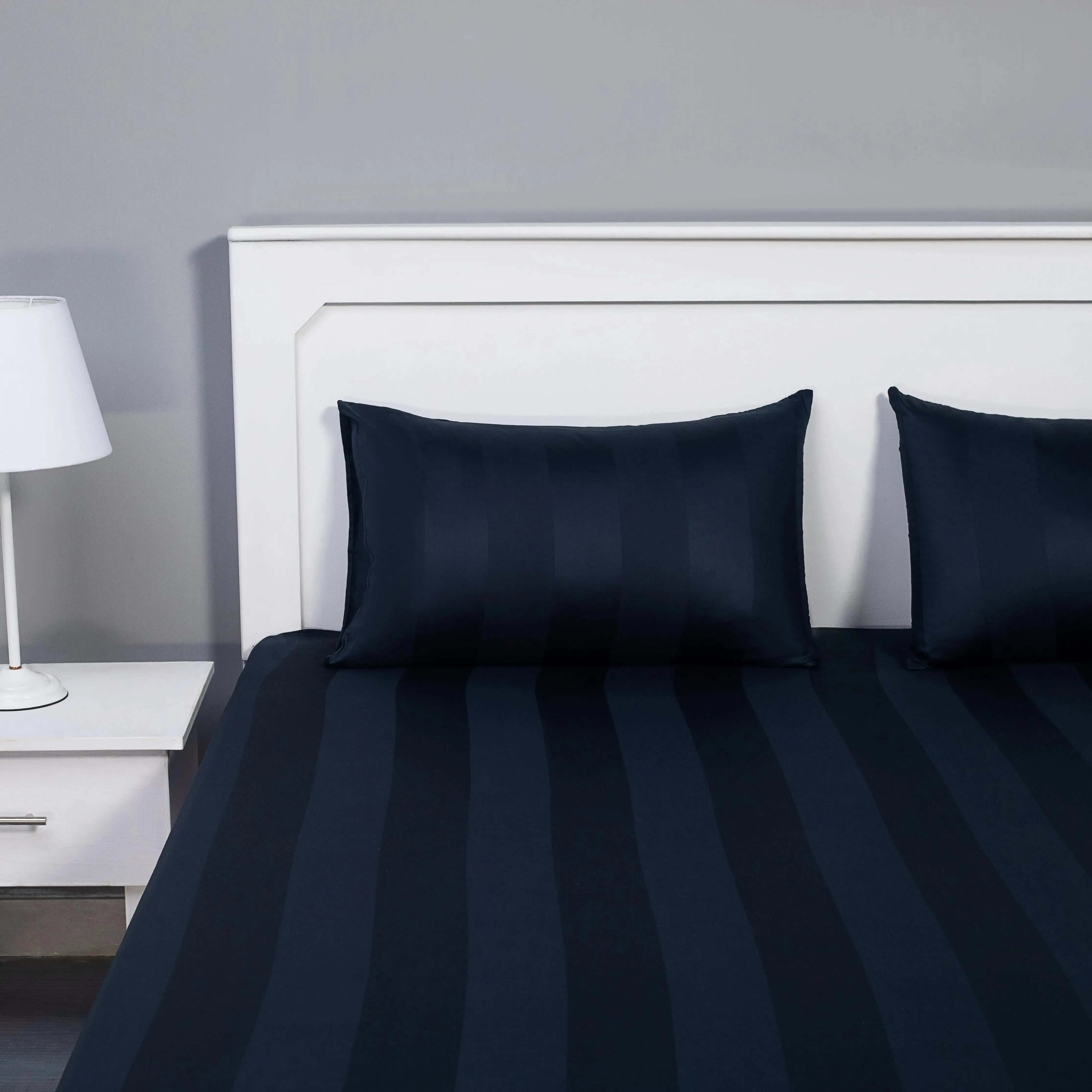 Breathable Dark Blue Sheet Set - Handmade Stories