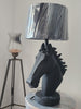 Royal Black Horse Table Lamp