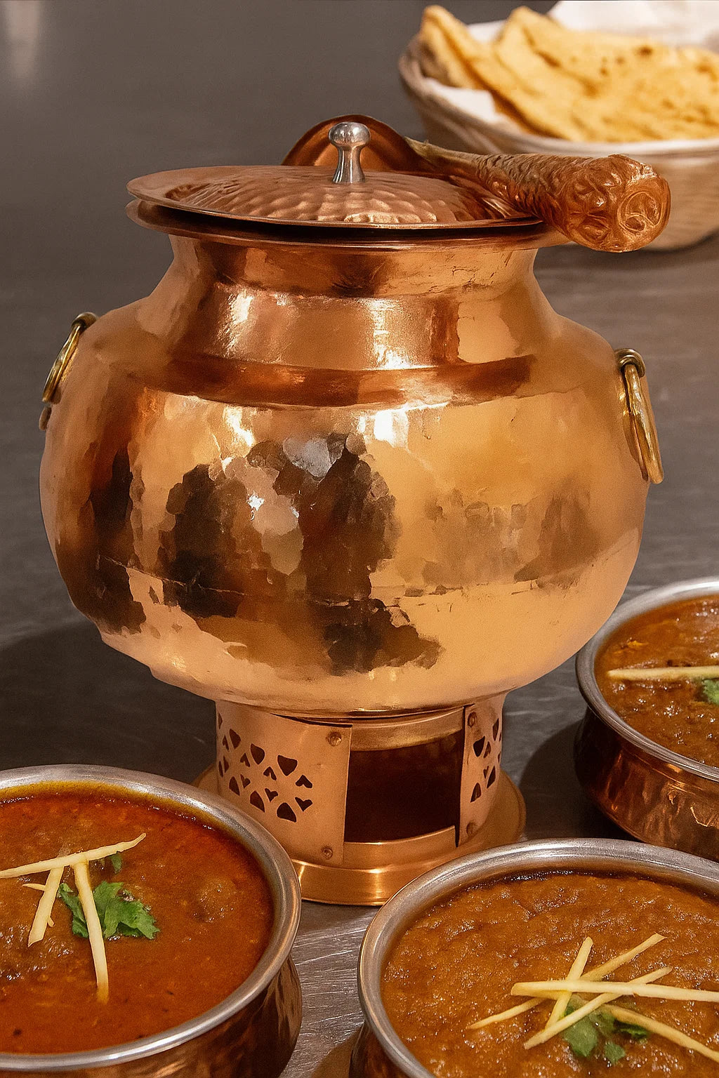 Copper Hammered Chafing Dish