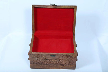 Elegant Wooden Jewelry Organizer (3 Compartment) - Handmade Stories