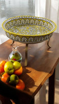 Fruit Bowl With Stand (Yellow) - Handmade Stories