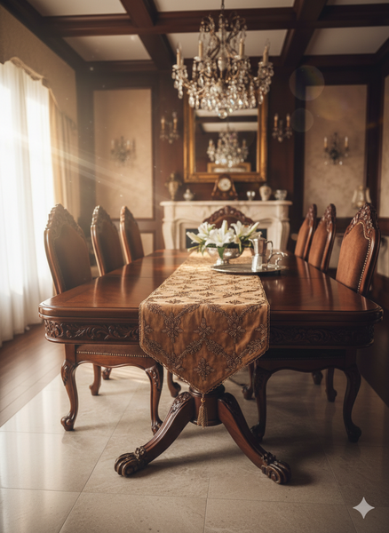 Handmade Beaded Runner - (Chain work)