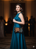 Women Black Floral Clutch Embellished Beaded (Design-I)