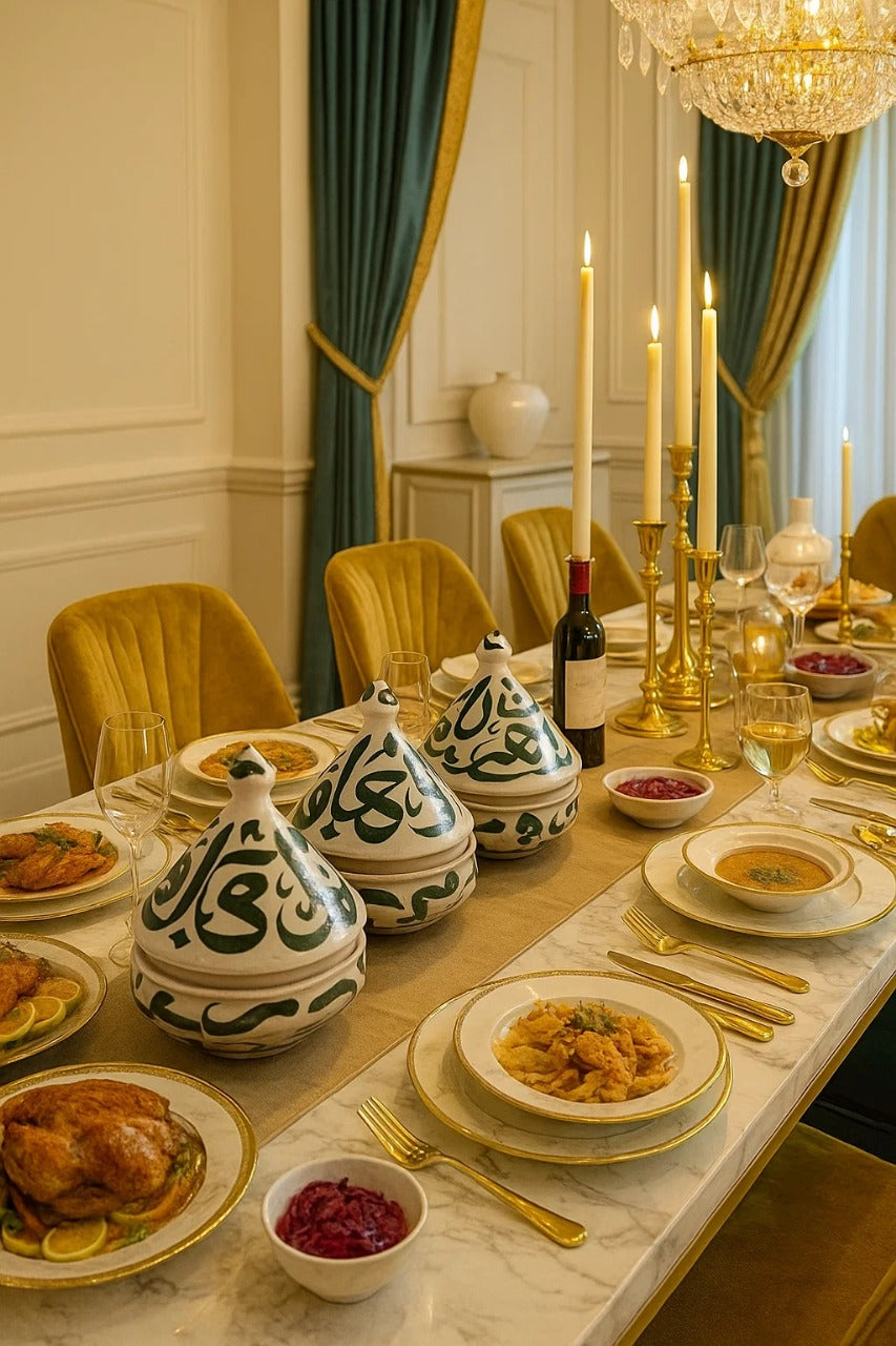 Hand-Painted Tagine serving Pots (Set of 3)