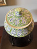Handmade Ceramic serving pot- Handi with stand - Green