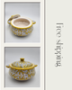 Handmade ceramic serving pot with stand - Handi  (Yellow)