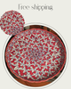 Ceramic Pizza Plate / Salad Platter (Red)