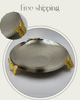 Large Hammered Mandi serving platter - Butterfly (Silver)