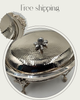 Hammered Oval Chafing Dish / Food Warmer
