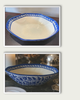 Handmade Ceramic Blue Floral Deep Bowl