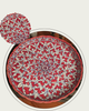 Ceramic Pizza Plate / Salad Platter (Red)