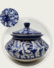 Handmade Ceramic Serving pot- Handi ( with stand) - Blue