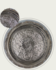 Hand-carved Brass Round Serving Platter