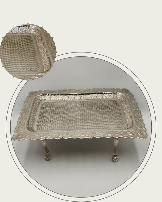 Hand Crafted Hammered Brass Serving Platter