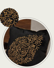 Handmade velvet Cushion Cover (Black and Gold - design 4)
