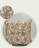 Handmade Velvet Cushion Cover (Pure White Gold and Pearl)