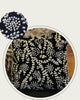 Handmade velvet Beaded Cushion (Black & Silver With Pearl)