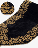Handmade Table Runner (Black and Gold Border)